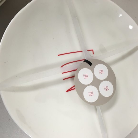 Rae Dunn Fun BBQ melamine salad desert plate set of 8 - Picture 6 of 11